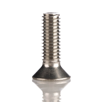 RS PRO Plain Stainless Steel Hex Socket Countersunk Screw, ISO 10642, M5 x 16mm
