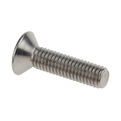 RS PRO Plain Stainless Steel Hex Socket Countersunk Screw, ISO 10642, M5 x 20mm