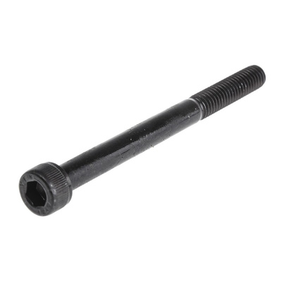 RS PRO M6 x 70mm Hex Socket Cap Screw Black, Self-Colour Steel