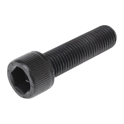 RS PRO M16 x 60mm Hex Socket Cap Screw Black, Self-Colour Steel