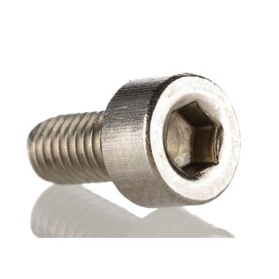 RS PRO M3 x 6mm Hex Socket Cap Screw Plain Stainless Steel