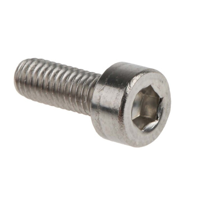 RS PRO M3 x 8mm Hex Socket Cap Screw Plain Stainless Steel