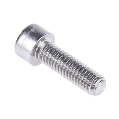 RS PRO M6 x 20mm Hex Socket Cap Screw Plain Stainless Steel