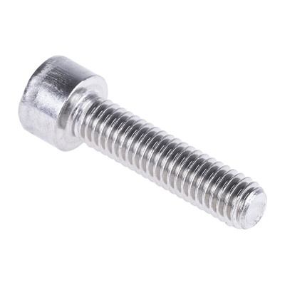 RS PRO M6 x 25mm Hex Socket Cap Screw Plain Stainless Steel