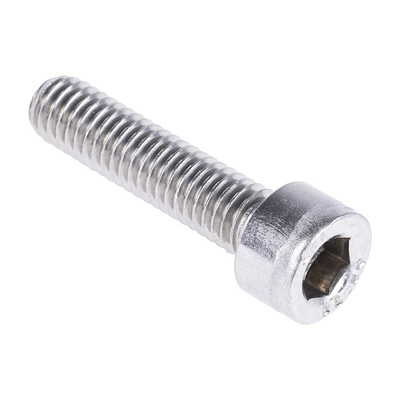 RS PRO M6 x 25mm Hex Socket Cap Screw Plain Stainless Steel