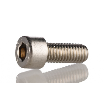 RS PRO M8 x 20mm Hex Socket Cap Screw Plain Stainless Steel