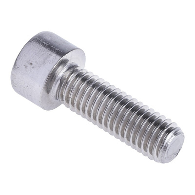RS PRO M8 x 25mm Hex Socket Cap Screw Plain Stainless Steel