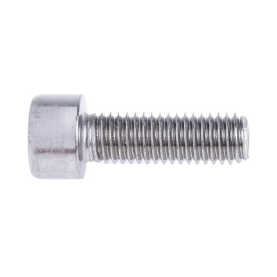 RS PRO M8 x 25mm Hex Socket Cap Screw Plain Stainless Steel