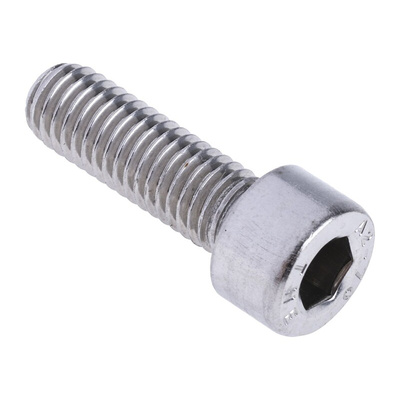 RS PRO M8 x 25mm Hex Socket Cap Screw Plain Stainless Steel