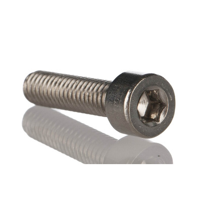 RS PRO M8 x 30mm Hex Socket Cap Screw Plain Stainless Steel