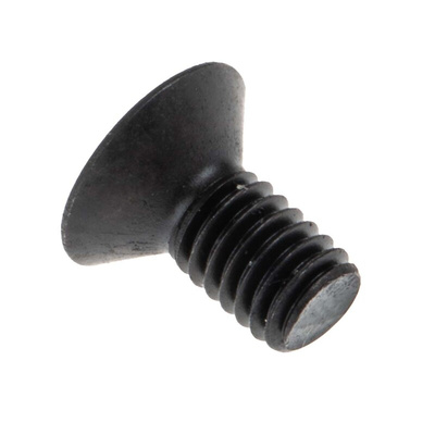 RS PRO M3 x 6mm Hex Socket Countersunk Screw Black, Self-Colour Steel