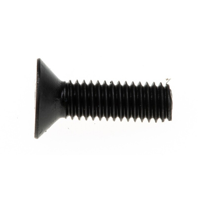 RS PRO M3 x 10mm Hex Socket Countersunk Screw Black, Self-Colour Steel