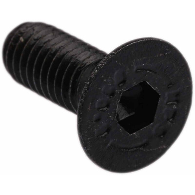 RS PRO Black, Self-Colour Steel Hex Socket Countersunk Screw, DIN 7991, M6 x 16mm