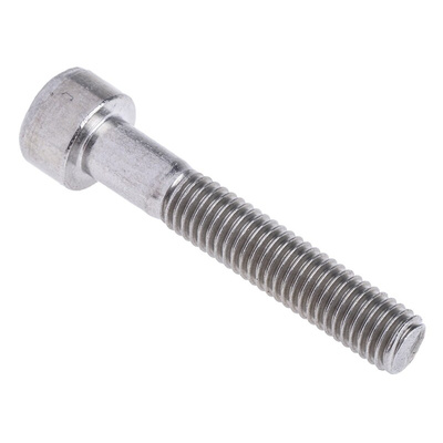 RS PRO M5 x 30mm Hex Socket Cap Screw Plain Stainless Steel