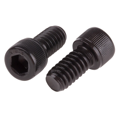 RS PRO Black, Self-Colour Steel Hex Socket Cap Screw, BS 2470, 1/4in x 1/2in