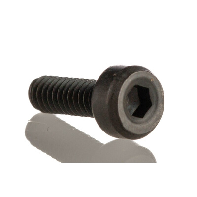 RS PRO Black, Self-Colour Steel Hex Socket Cap Screw, DIN 912, M2 x 6mm