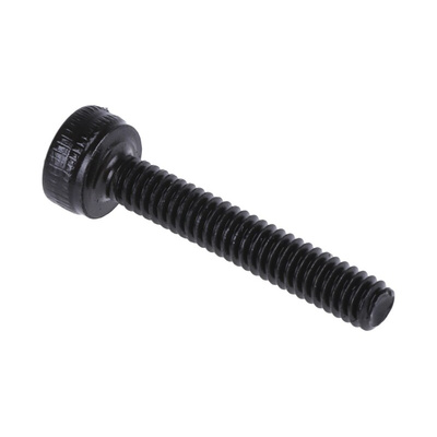 RS PRO Black, Self-Colour Steel Hex Socket Cap Screw, DIN 912, M2 x 12mm