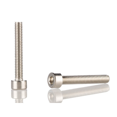 RS PRO M3 x 20mm Hex Socket Cap Screw Plain Stainless Steel