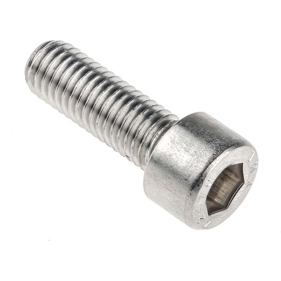 RS PRO M10 x 30mm Hex Socket Cap Screw Plain Stainless Steel