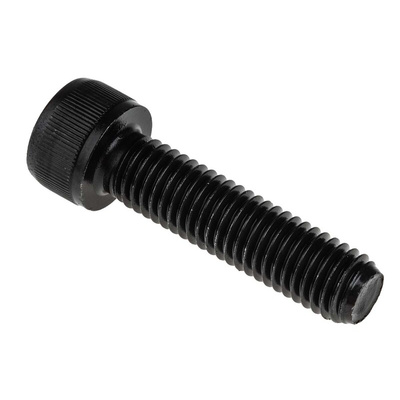 RS PRO M10 x 40mm Hex Socket Cap Screw Black, Self-Colour Steel