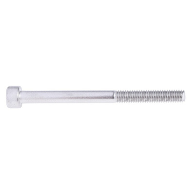RS PRO Plain Stainless Steel Hex Socket Cap Screw, DIN 912, M4 x 50mm