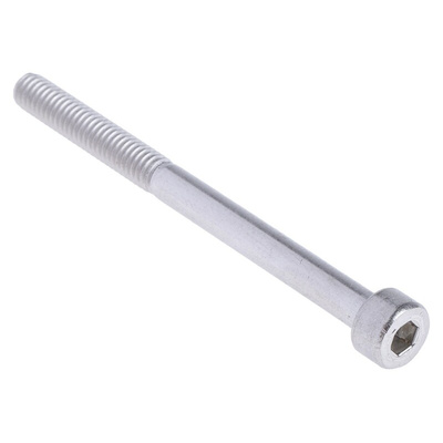 RS PRO Plain Stainless Steel Hex Socket Cap Screw, DIN 912, M4 x 50mm