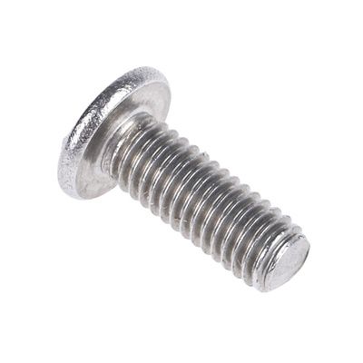 RS PRO M3 x 8mm Hex Socket Button Screw Plain Stainless Steel