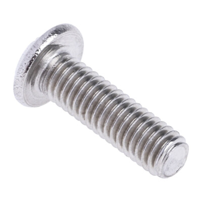 RS PRO M3 x 10mm Hex Socket Button Screw Plain Stainless Steel