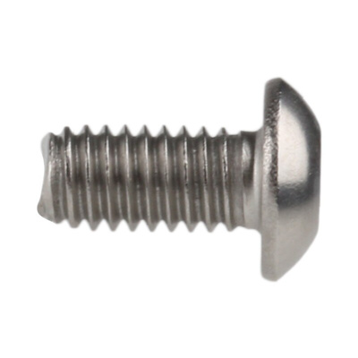 RS PRO M4 x 8mm Hex Socket Button Screw Plain Stainless Steel