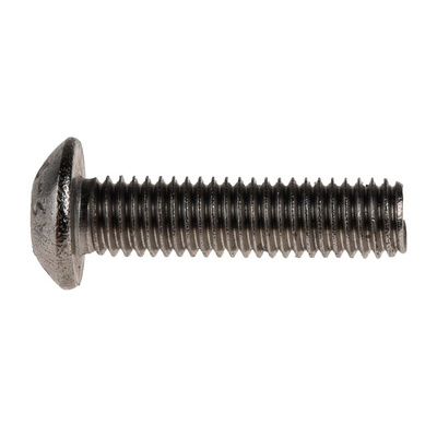 RS PRO M5 x 20mm Hex Socket Button Screw Plain Stainless Steel