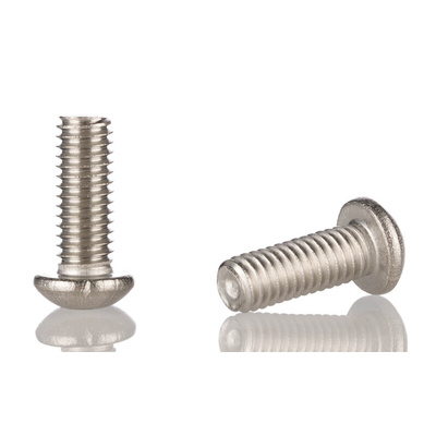 RS PRO M6 x 16mm Hex Socket Button Screw Plain Stainless Steel