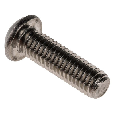 RS PRO M6 x 20mm Hex Socket Button Screw Plain Stainless Steel