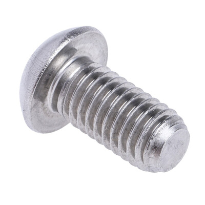 RS PRO Plain Stainless Steel Hex Socket Button Screw, ISO 7380, M8 x 16mm