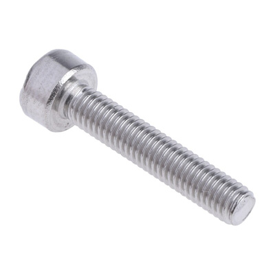 RS PRO Plain Stainless Steel Hex Socket Cap Screw, DIN 912, M3 x 16mm