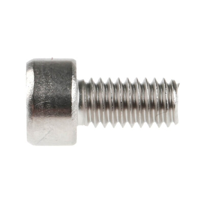RS PRO Plain Stainless Steel Hex Socket Cap Screw, DIN 912, M4 x 8mm