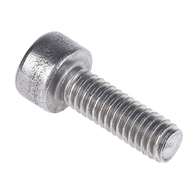 RS PRO Plain Stainless Steel Hex Socket Cap Screw, DIN 912, M4 x 12mm