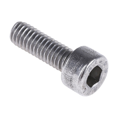 RS PRO Plain Stainless Steel Hex Socket Cap Screw, DIN 912, M4 x 12mm