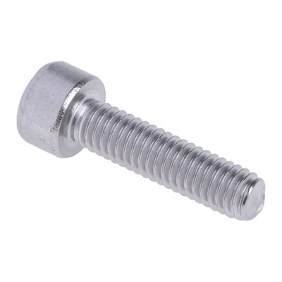 RS PRO Plain Stainless Steel Hex Socket Cap Screw, DIN 912, M4 x 16mm