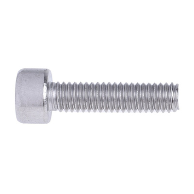 RS PRO Plain Stainless Steel Hex Socket Cap Screw, DIN 912, M4 x 16mm