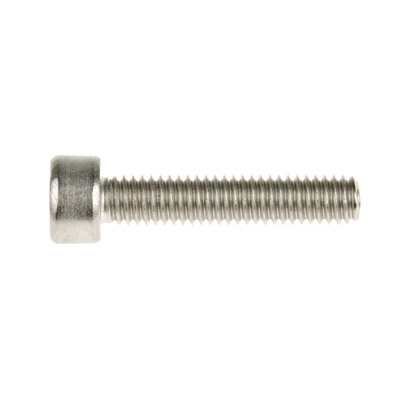 RS PRO Plain Stainless Steel Hex Socket Cap Screw, DIN 912, M4 x 20mm
