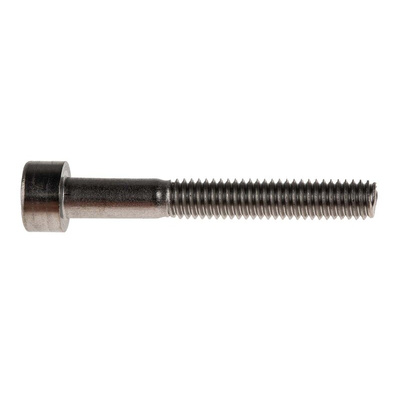 RS PRO Plain Stainless Steel Hex Socket Cap Screw, DIN 912, M4 x 30mm