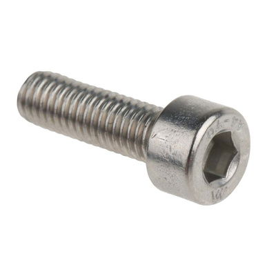 RS PRO Plain Stainless Steel Hex Socket Cap Screw, DIN 912, M5 x 16mm