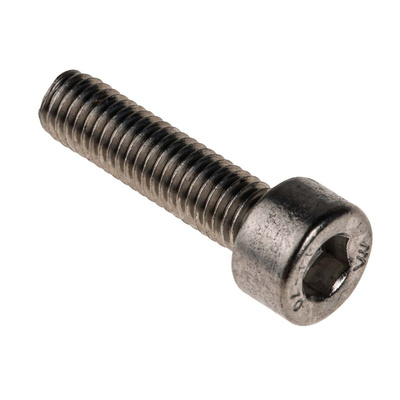 RS PRO Plain Stainless Steel Hex Socket Cap Screw, DIN 912, M5 x 20mm