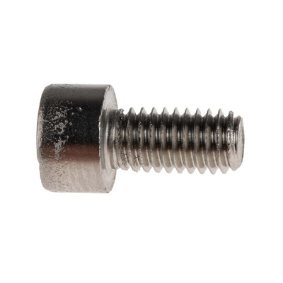 RS PRO Plain Stainless Steel Hex Socket Cap Screw, DIN 912, M6 x 12mm