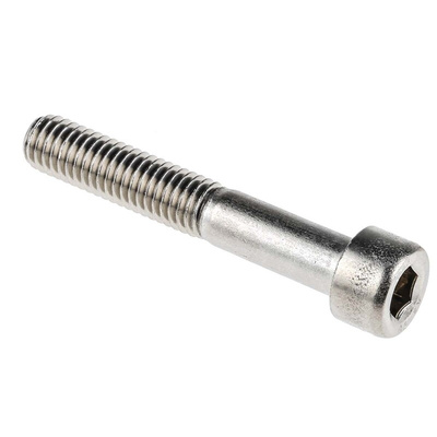 RS PRO Plain Stainless Steel Hex Socket Cap Screw, DIN 912, M8 x 50mm