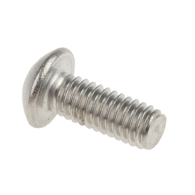 RS PRO Plain Stainless Steel Hex Socket Button Screw, ISO 7380, M4 x 10mm