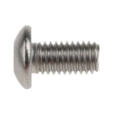 RS PRO Plain Stainless Steel Hex Socket Button Screw, ISO 7380, M5 x 10mm