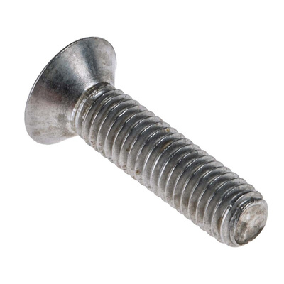 RS PRO Plain Stainless Steel Hex Socket Countersunk Screw, ISO 10642, M3 x 12mm