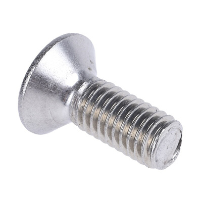 RS PRO Plain Stainless Steel Hex Socket Countersunk Screw, DIN 7991, M6 x 16mm