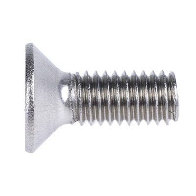 RS PRO Plain Stainless Steel Hex Socket Countersunk Screw, DIN 7991, M6 x 16mm